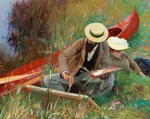 An Out Of Doors Study By Sargent Paint By Number