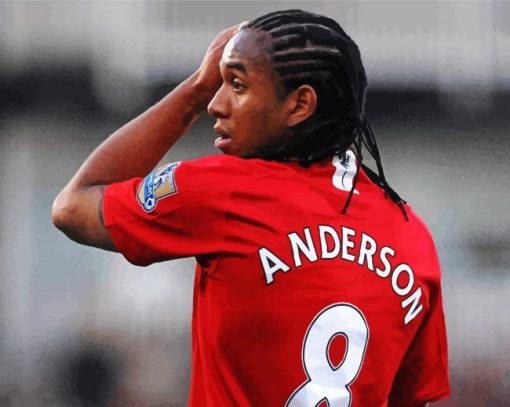 Anderson Footballer paint by numbers