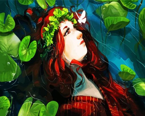 Anime Ophelia paint by numbers