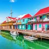 Antigua And Barbuda Colorful Buildings Paint By Number
