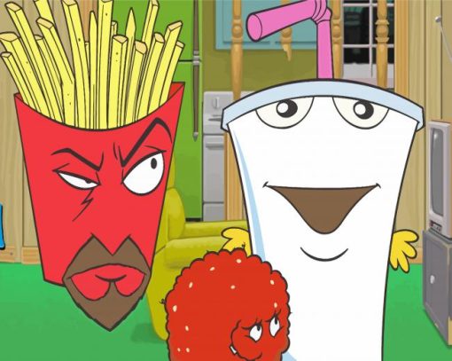 Aqua Teen Hunger Force Cartoon Characters Paint By Number