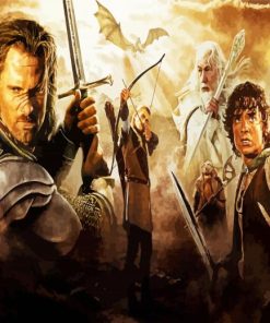 Aragorn and Characters of Lord of The Ring paint by numbers