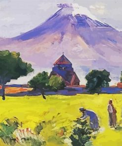 Ararat and Saint Hripsime Church Saryan paint by numbers