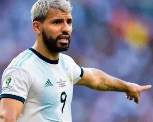 Argentina Player Sergio Agüero Paint By Number