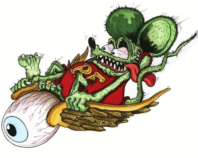 Art Rat Fink paint by numbers