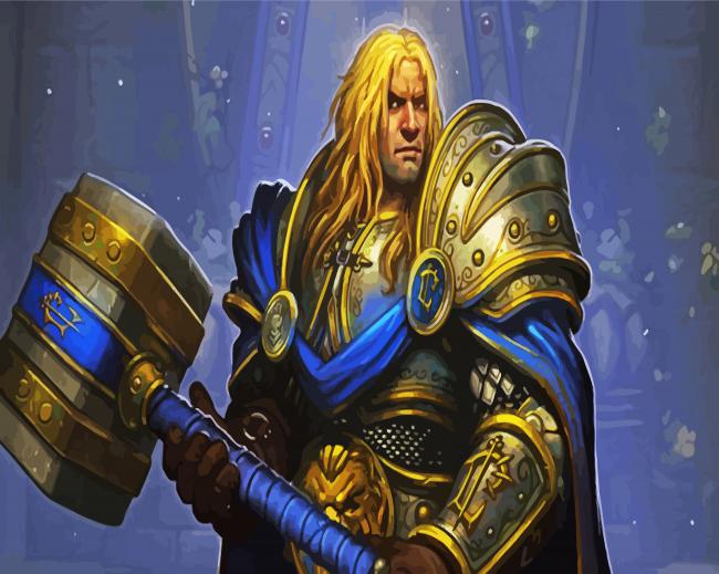 Arthas Hearthstone paint by numbers