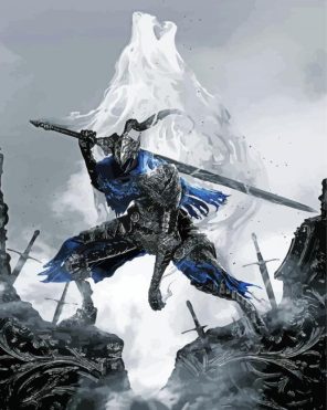 Artorias Video Game Character paint by numbers