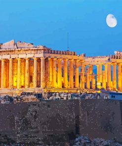 Athens Parthenon paint by numbers