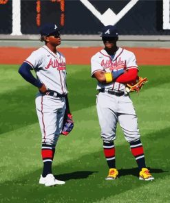 Atlanta Braves Players paint by numbers