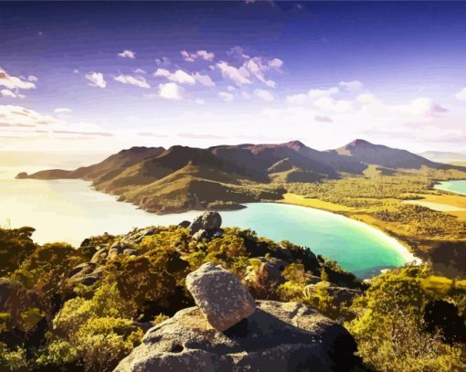 Australia Tasmania Landscape paint by numbers