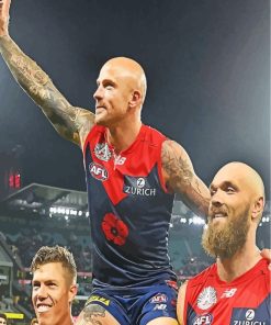 Australian Football League Players Celebrating Paint By Number