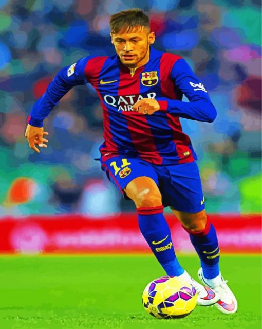 Barcelona Neymar JR paint by numbers