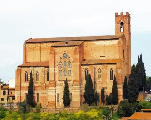 Basilica of San Domenico Tuscany paint by numbers