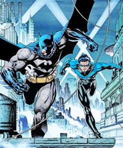 Batman and Nightwing Heroes paint by numbers