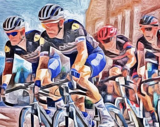 Bicycle Racing paint by numbers