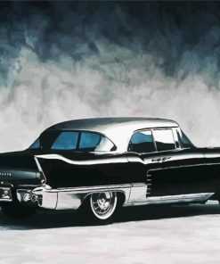 Black Classic Cadillac Car Paint By Number