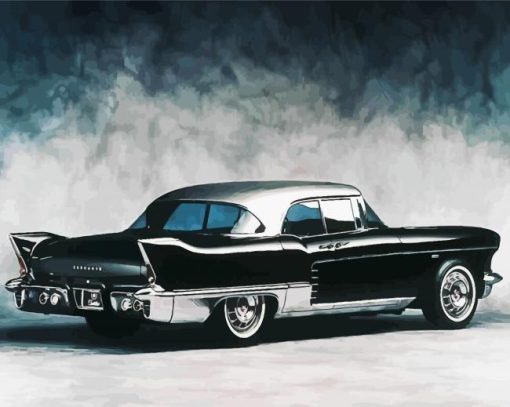 Black Classic Cadillac Car Paint By Number