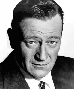 Black and White John Wayne paint by numbers