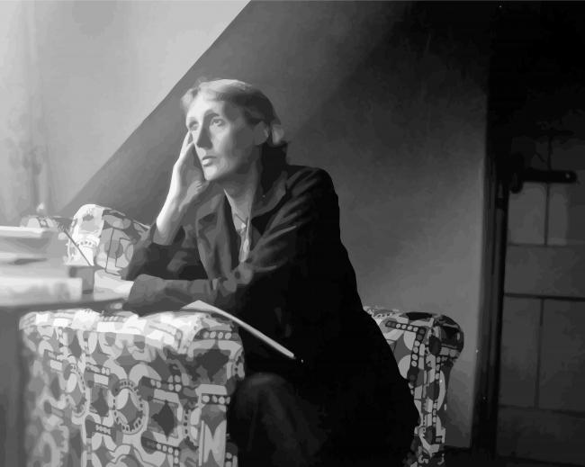 Black And White Virginia Woolf Writer Paint By Number