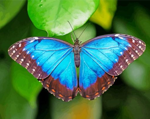 Blue Morpho Butterfly Insect Paint By Number