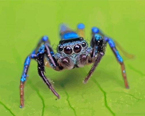 Blue Spider Paint By Number