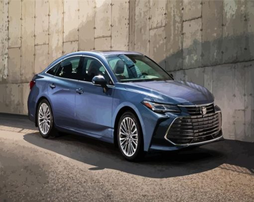 Blue Toyota Avalon paint by numbers
