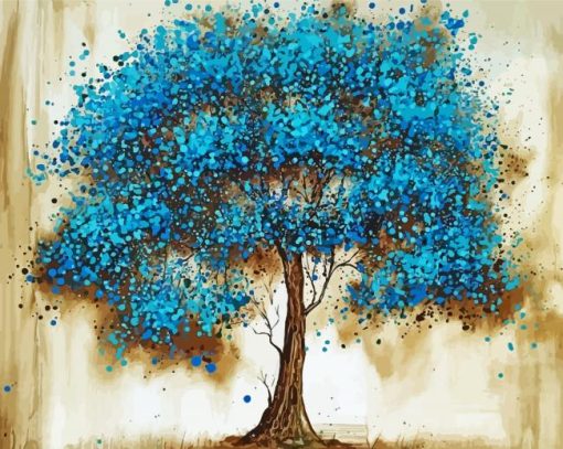 Blue Tree paint by numbers