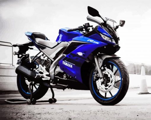 Blue Yamaha R15 V3 Paint By Number