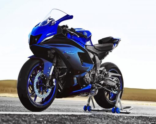 Blue Yamaha YZF R7 Paint By Number