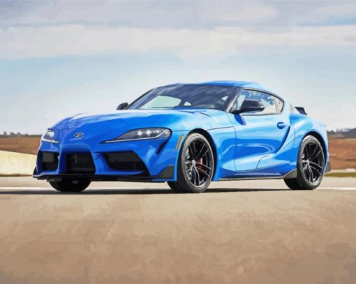 Blue Toyota Supra Car paint by numbers