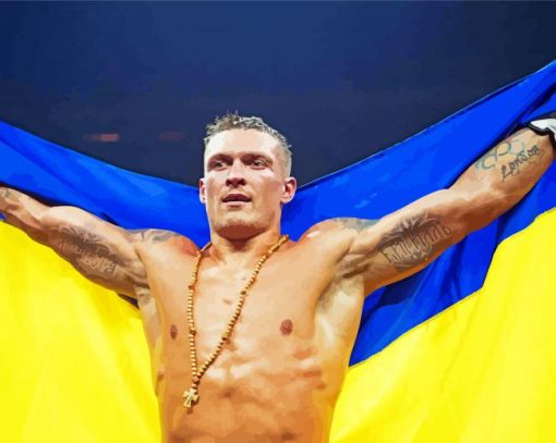 Boxer Oleksandr Usyk paint by numbers