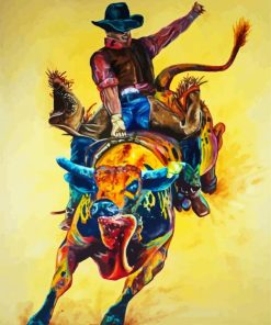 Bull Rider Art Paint By Number