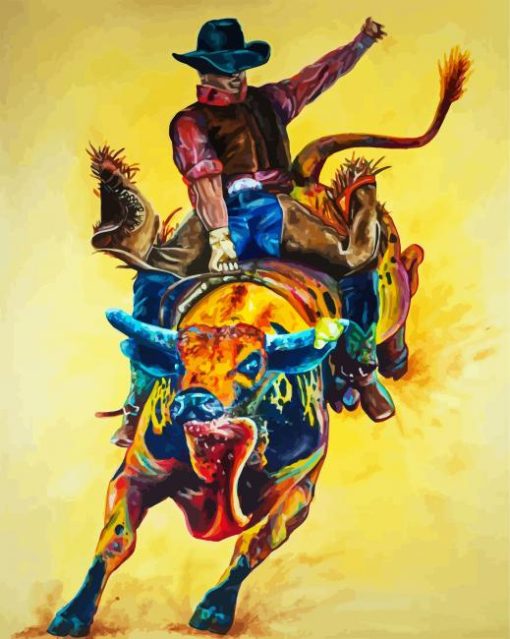 Bull Rider Art Paint By Number