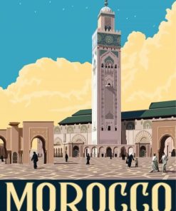 Casablanca Morocco Poster paint by numbers