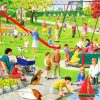 Children At Playground paint by numbers