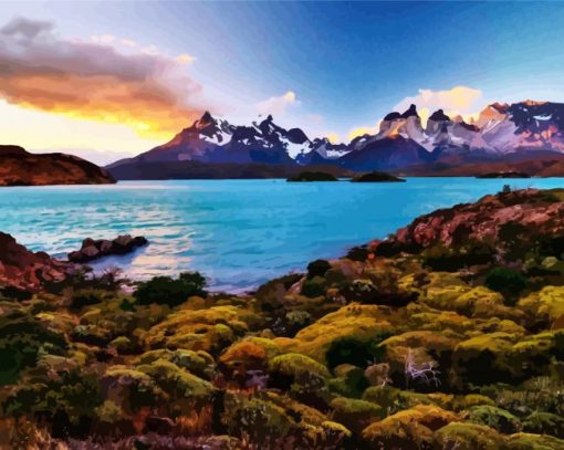 Chile Nature Landscape Paint By Number