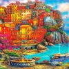Cinque Terre Buildings paint by numbers