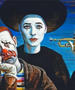 Clown Trumpet Player Paint By Number