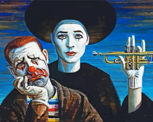 Clown Trumpet Player Paint By Number