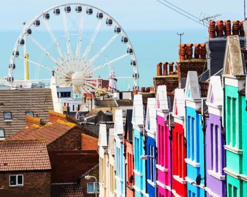 Colorful Houses In Brighton Paint By Number