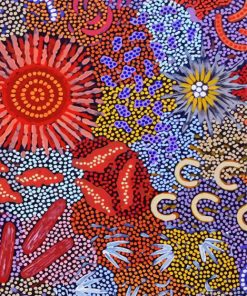 Colorful Aboriginal Art paint by numbers