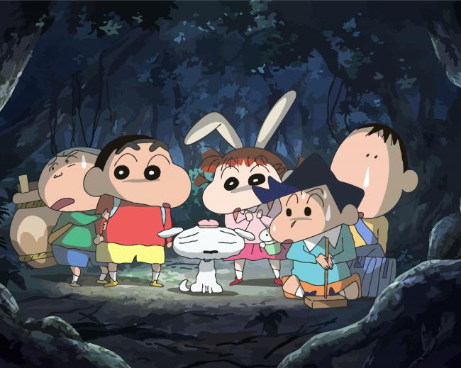 Crayon Shin chan Characters PAINT BY NUMBERS