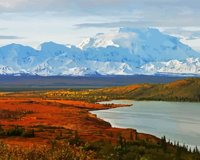 Denali National Park and Preserve Alaska paint by numbers