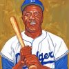 Dodgers Jackie Robinson Art paint by numbers
