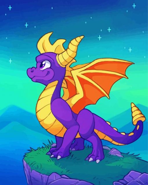 Dragon Spyro paint by numbers