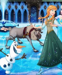 Elsa And Frozen Ice Skating PAINT BY NUMBERS