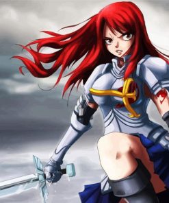 Erza Scarlet paint by numbers