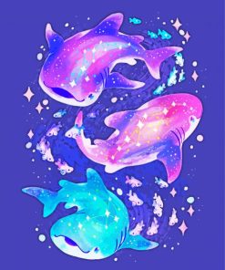 Fantasy Whale Sharks Paint By Number