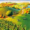 Farm Plantation Landscape Paint By Number