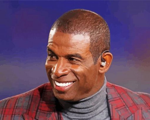 Football Player Deion Sanders paint by numbers